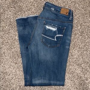 American Eagle Outfitters Blue Distressed Jeans